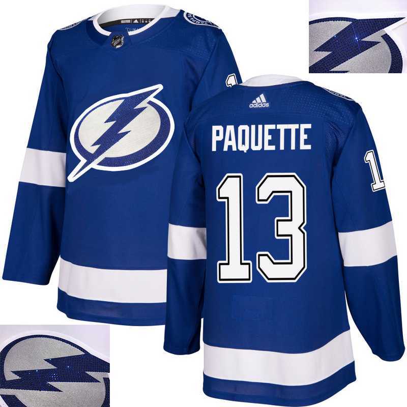 Lightning #13 Paquette Blue With Special Glittery Logo Adidas Jersey,We sell and wholesale Lightning #13 Paquette Blue With Special Glittery Logo Adidas Jersey on line form chian!